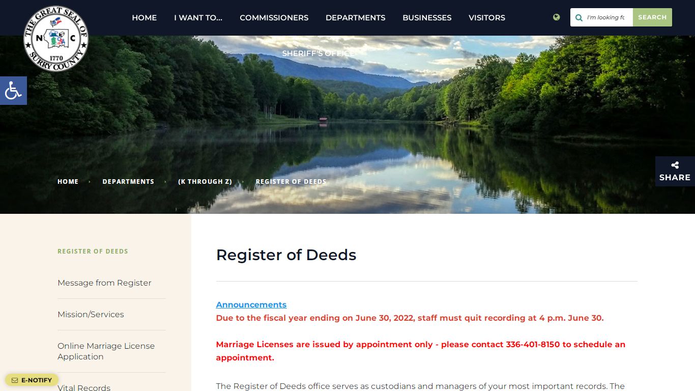 Surry County Register of Deeds