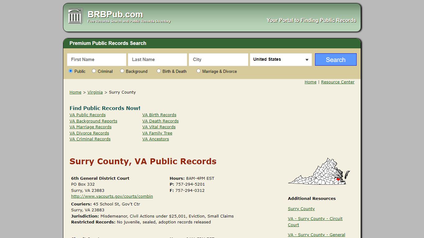 Surry County Public Records | Search Virginia Government ...